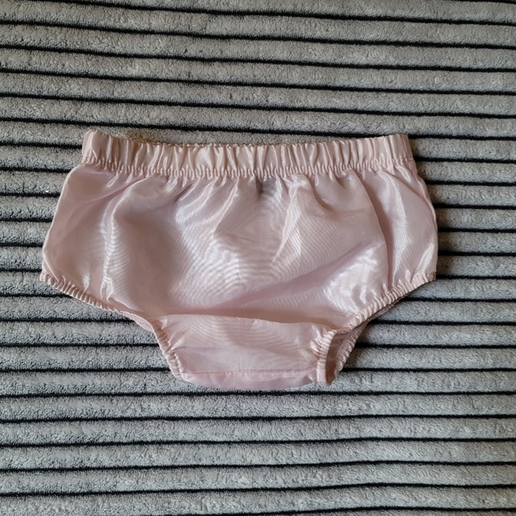 Wendy Bellissimo Baby Girl Taupe/Pink Rosette Dress Size 12 Months 2Pcs - Picture 6 of 7